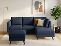 Sofa Johanna con divan - azul