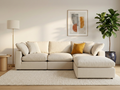 Sofá Nube 3 plazas con ottoman - crema