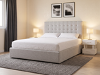 Cama Capitoneada Karina - gris