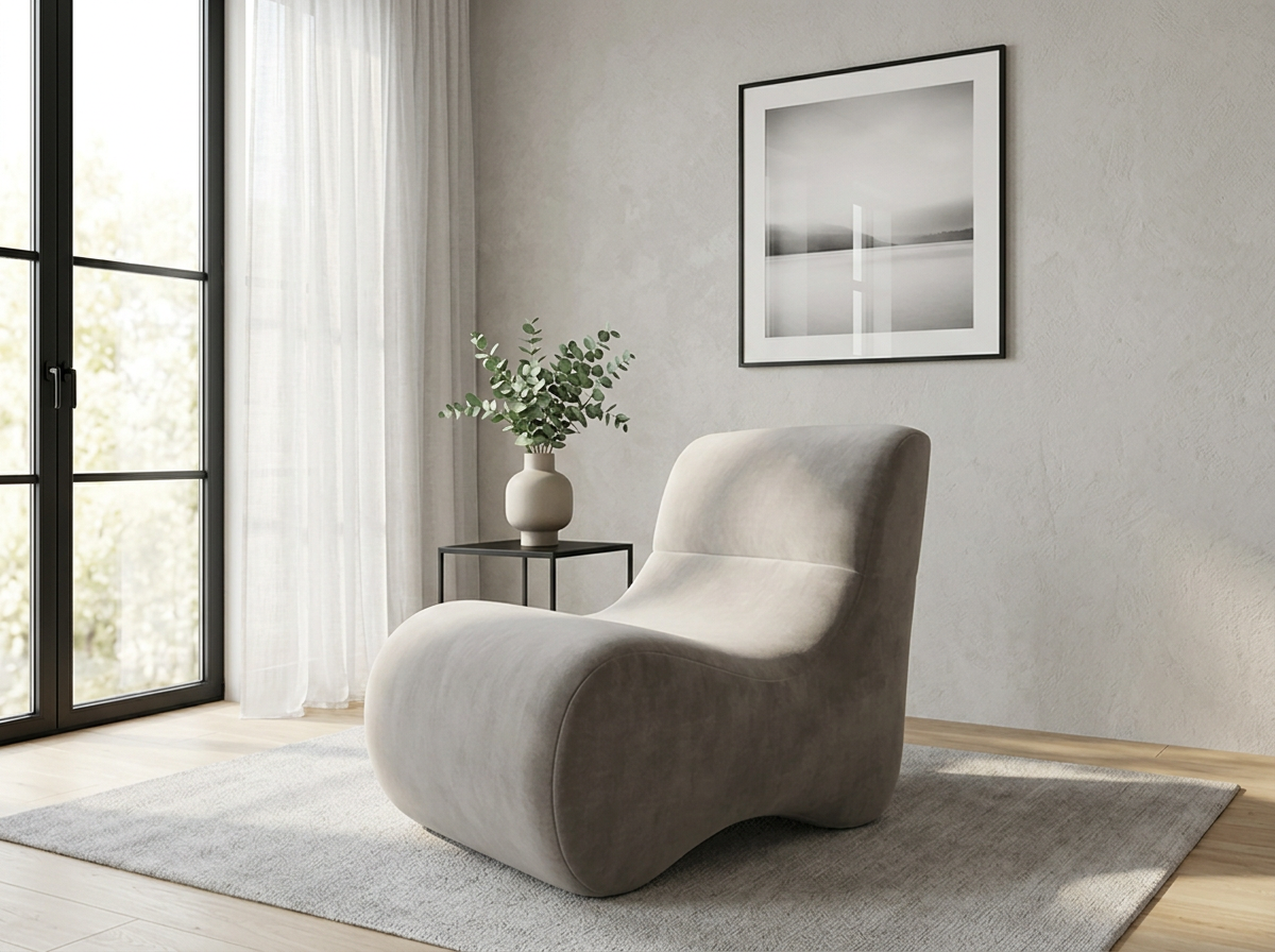 Butaca Fluffy - gris