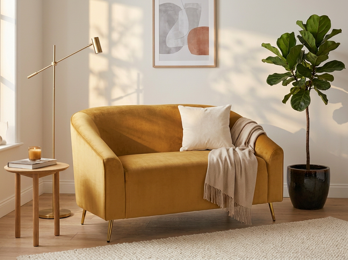 Sofa Studio 2 plazas - mostaza
