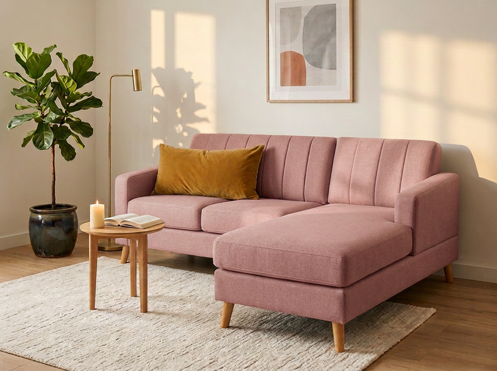 Sofa Naty con Divan - rosa