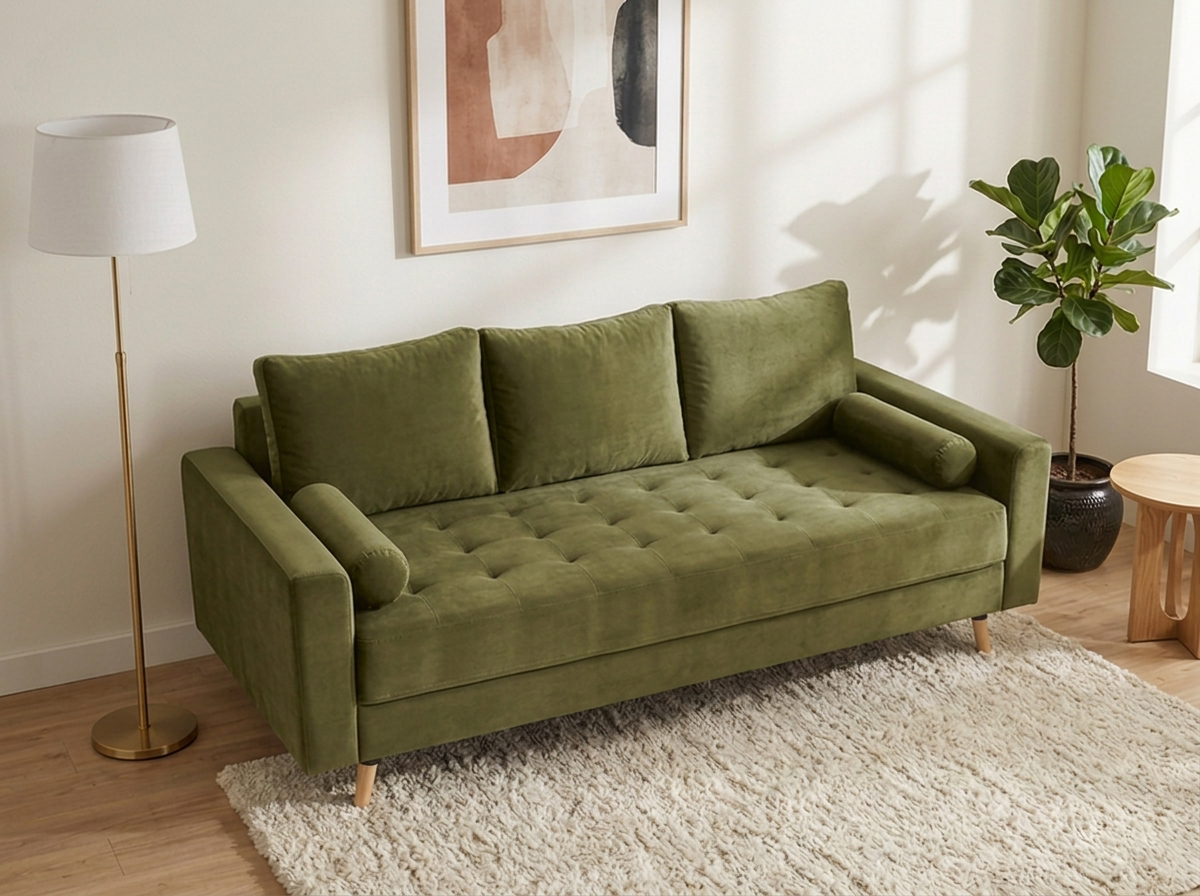 Sofa cama Emi - Verde oliva