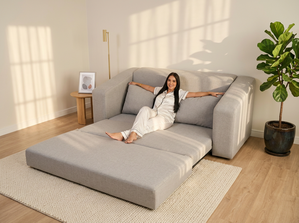 Sofa cama Kari Queen - gris