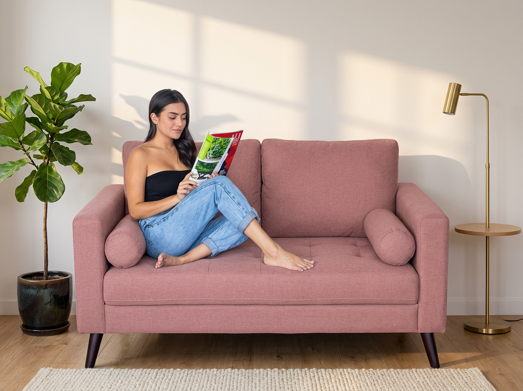 Sofa EMI 2 plazas - rosa