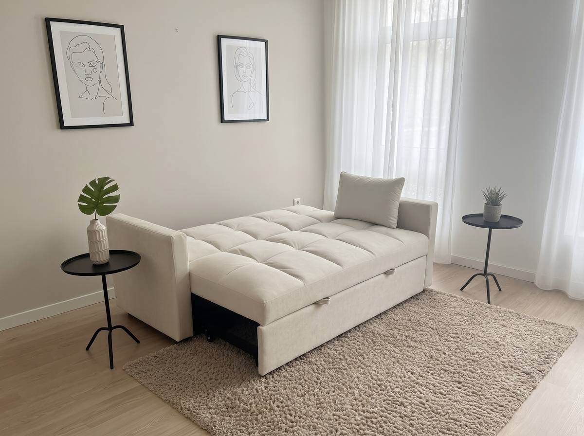 Sofa Cama Chill Out reclinable - crema