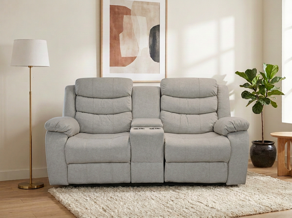 Sofá Comfy Reclinable Doble - Gris