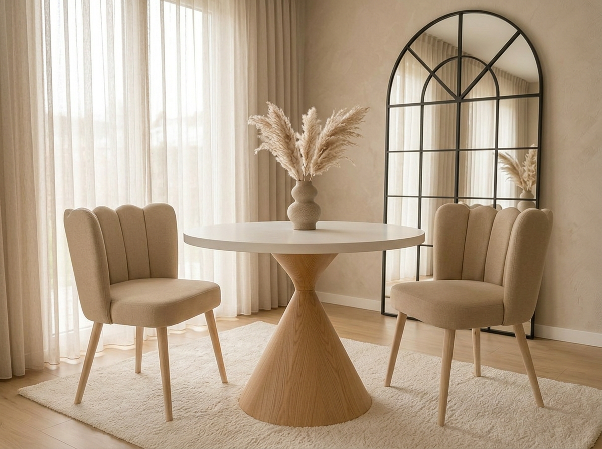 Mesa Elegance Importada - Con sillas Mar beige