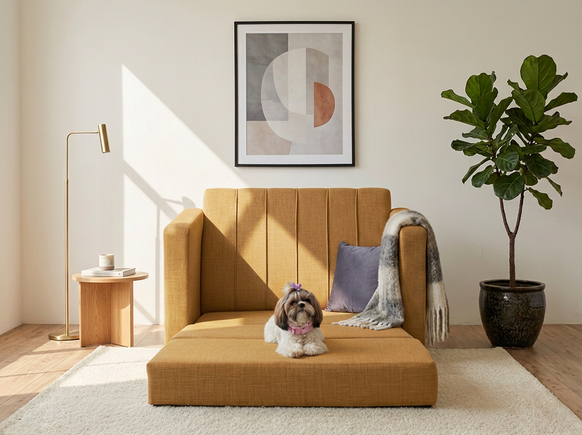 Sofa cama Naty Individual - mostaza