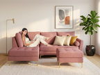 Sofa EMI con divan - rosa