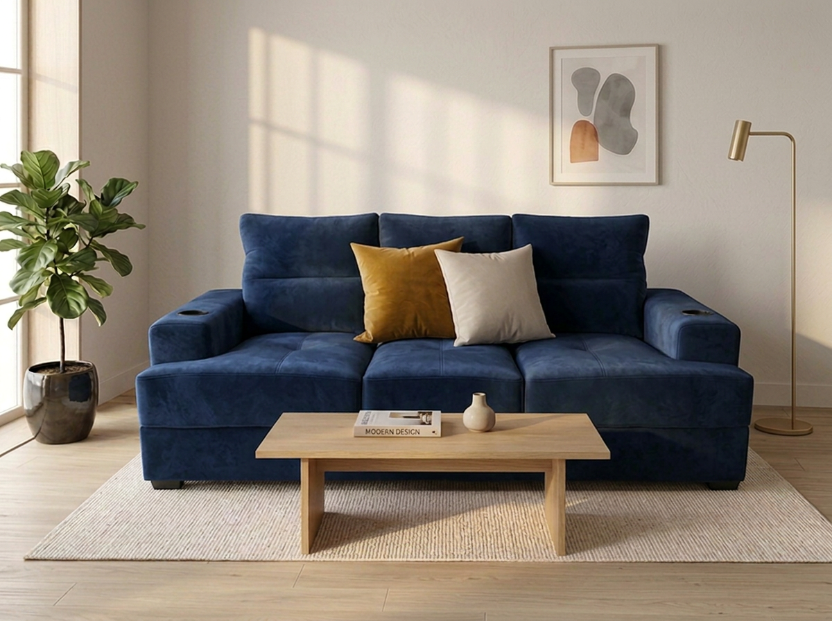 Sofa Sammy 3 plazas - Azul marino