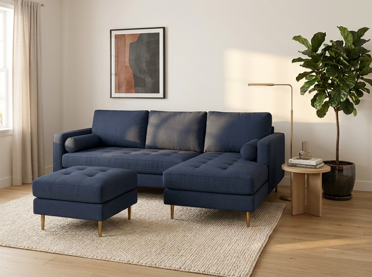 Sofa EMI con divan - azul