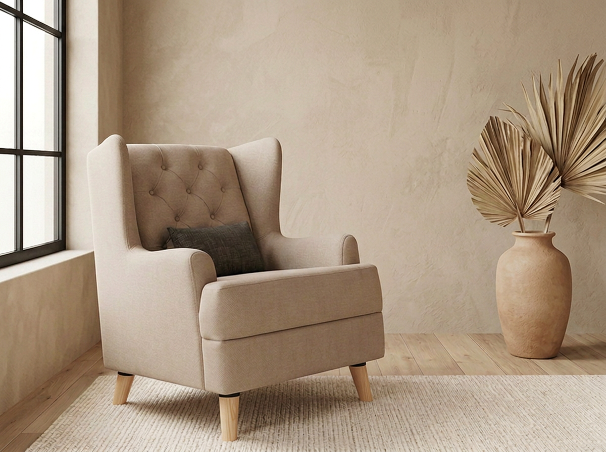 Butaca Maria fija - beige