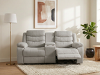 Sofá Comfy Reclinable Doble - Gris · abierto