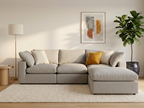 Sofá Nube 3 plazas con ottoman - gris