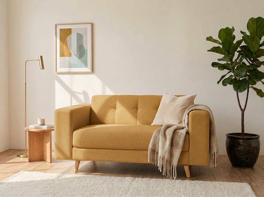 Sofa Monaco 2 plazas - mostaza