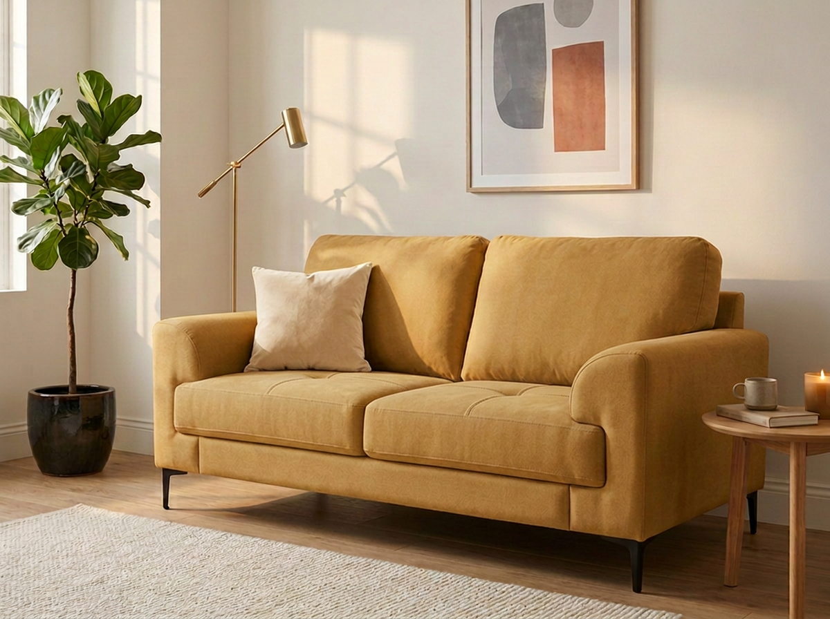 Sofa Luciano 2 plazas - mostaza