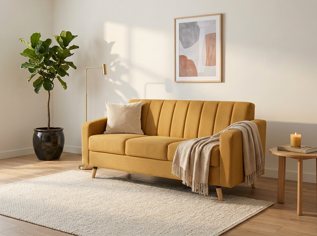Sofa Naty 3 plazas - mostaza