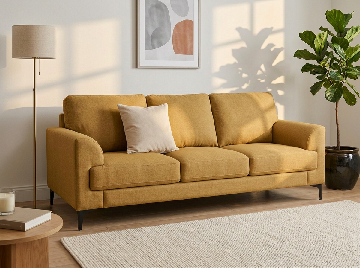 Sofa Luciano 3 plazas - mostaza