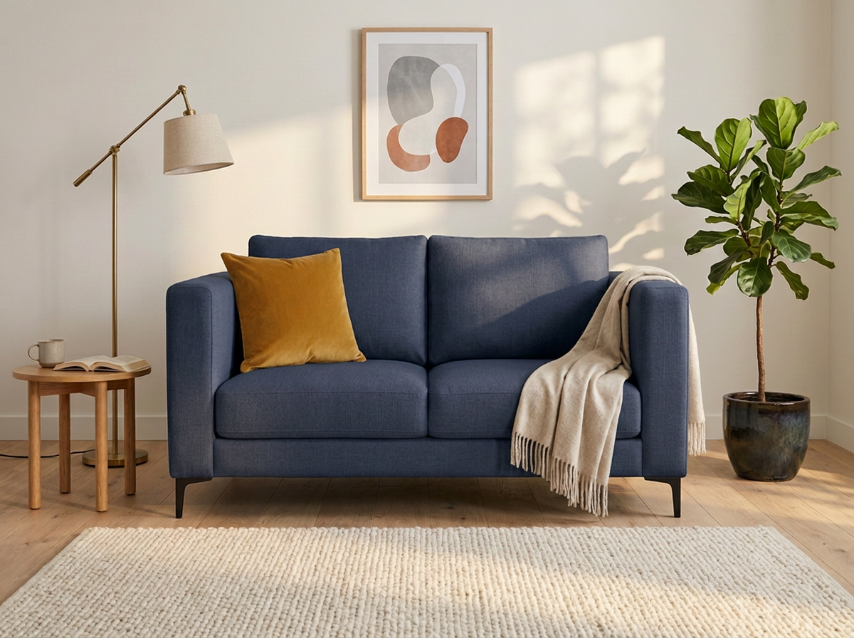 Sofa Johanna 2 plazas - azul