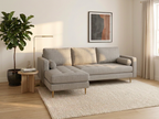 Sofa EMI con divan - gris