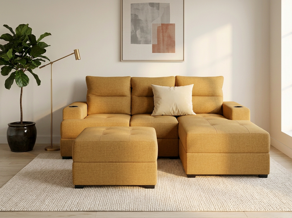Sala Sammy con ottoman - mostaza