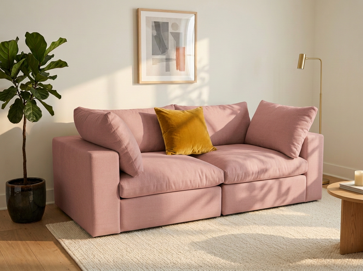Sofa Nube 2 Plazas - rosa