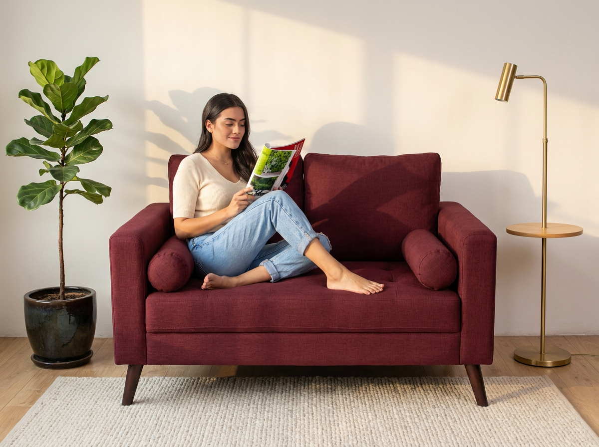 Sofa EMI 2 plazas - vino