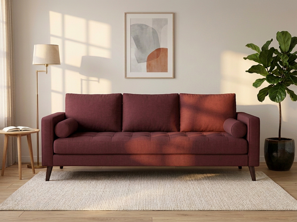 Sofa EMI 3 plazas - vino