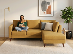 Sofa Johanna con divan - mostaza