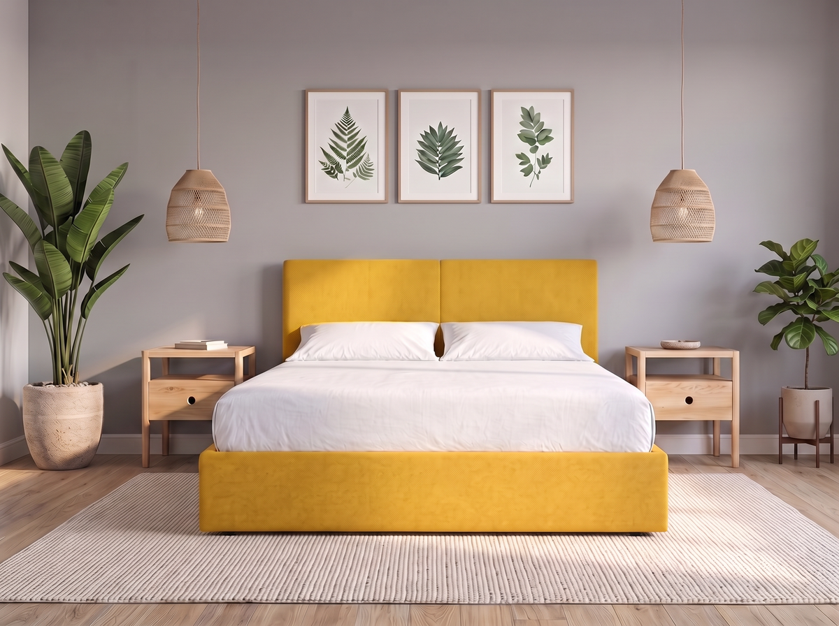 Cama Denara - mostaza