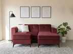 Sofa Monacó con divan - vino