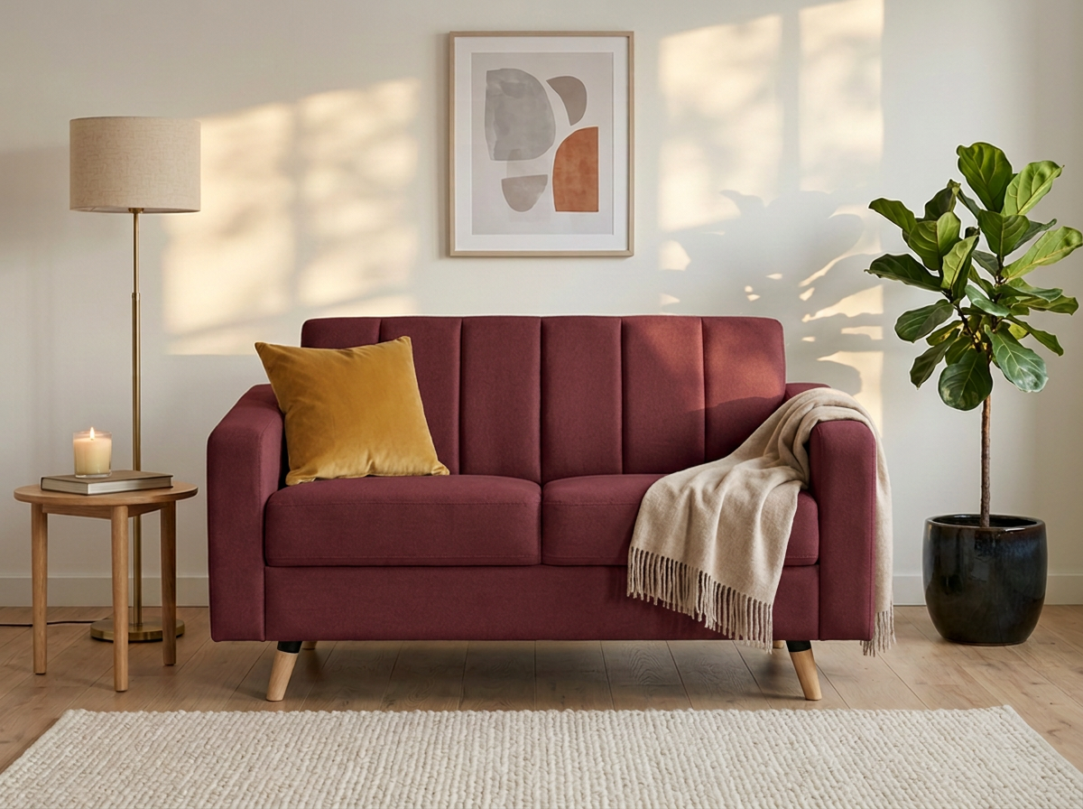 Sofa Naty 2 plazas - vino