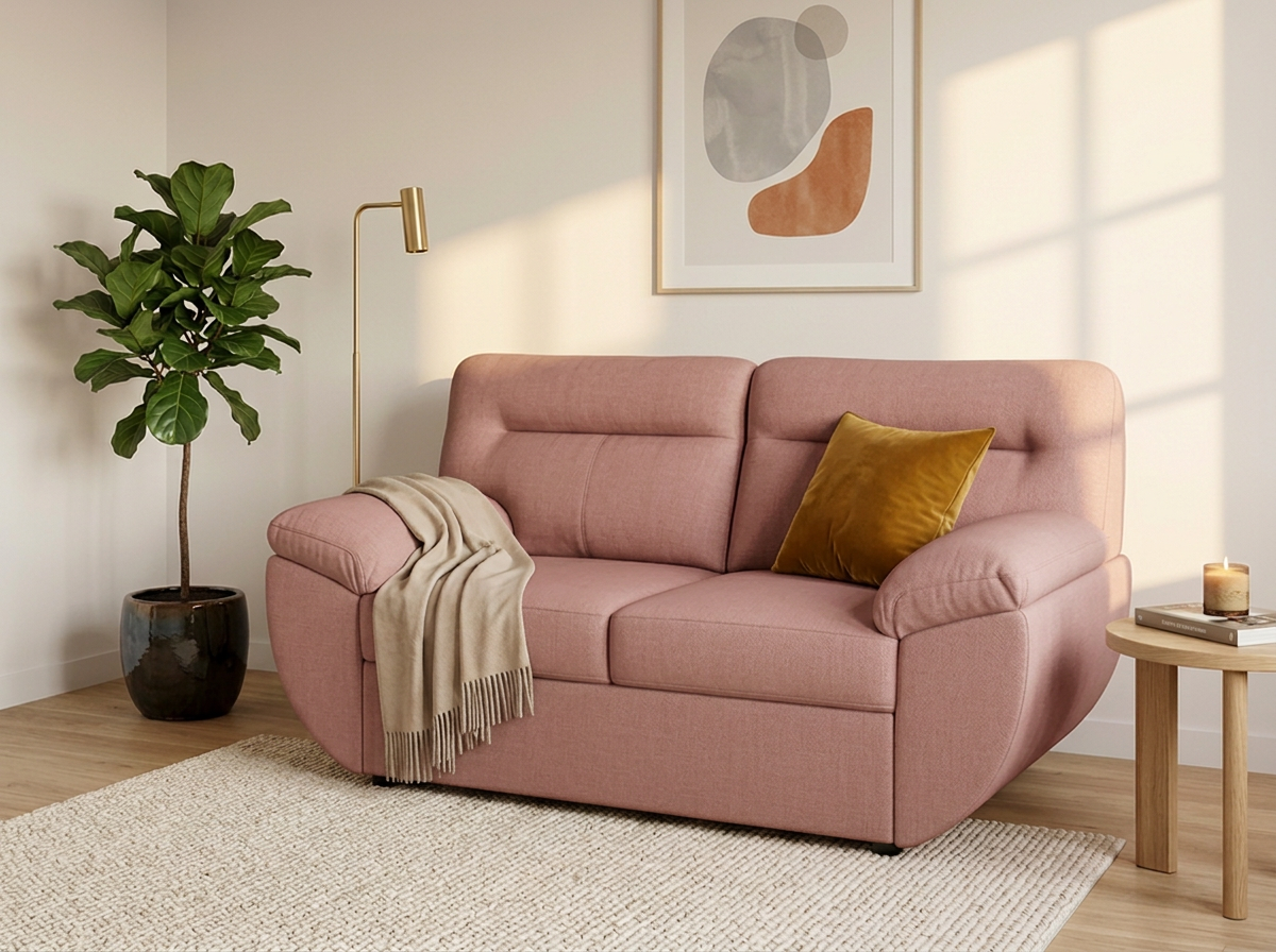 Sofa España 2 plazas - rosa