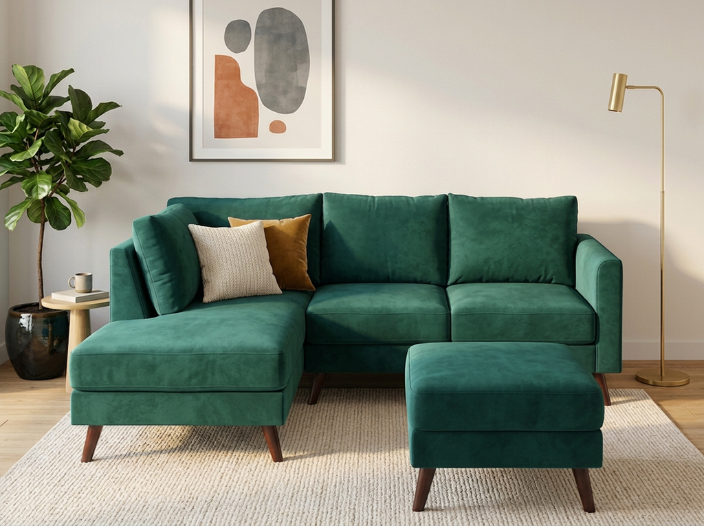 Sofa Johanna con divan - verde