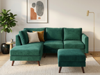 Sofa Johanna con divan - verde