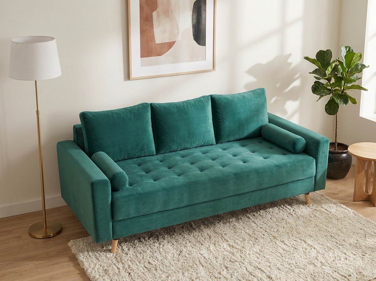 Sofa cama Emi - Verde esmeralda