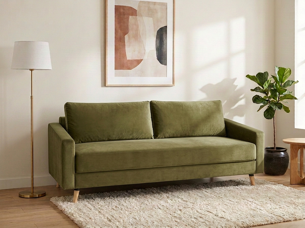 Sofá cama Mónaco - Verde oliva