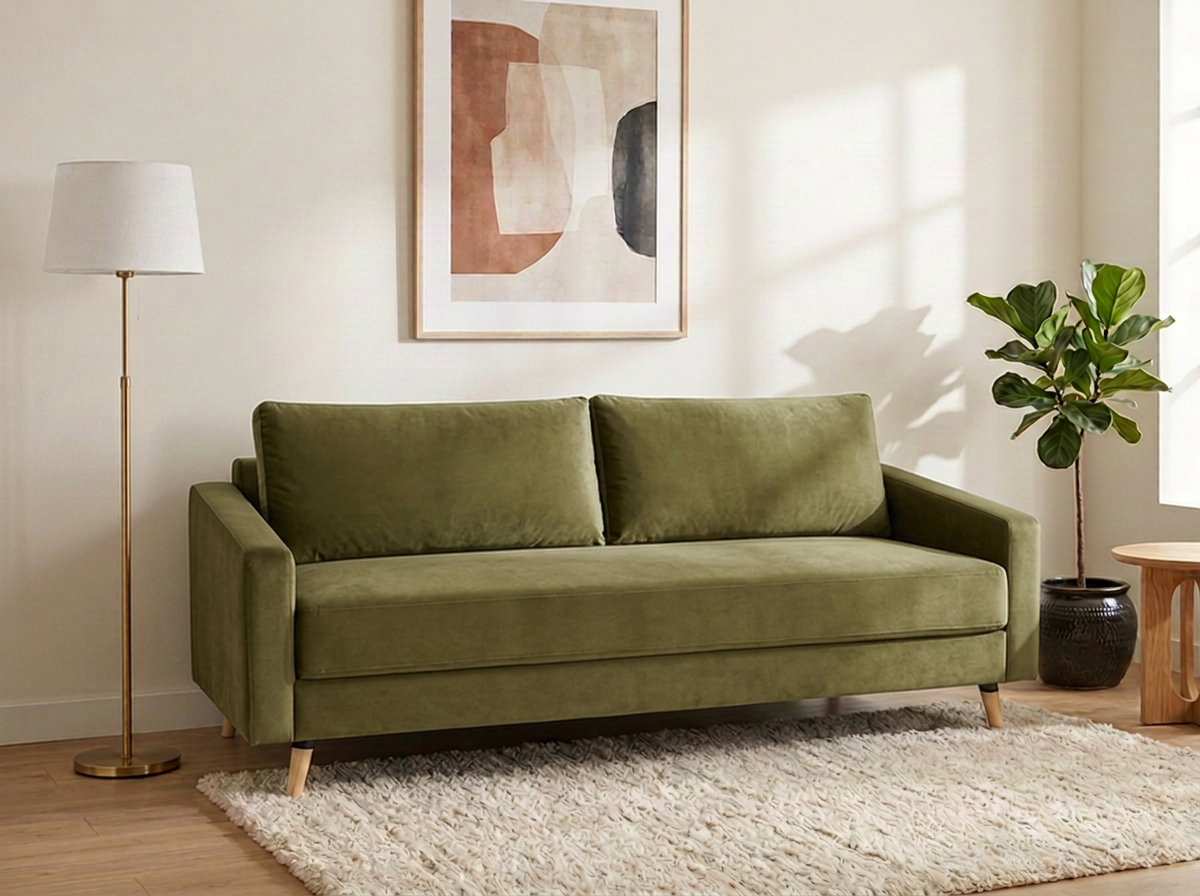 Sofá cama Mónaco - Verde oliva
