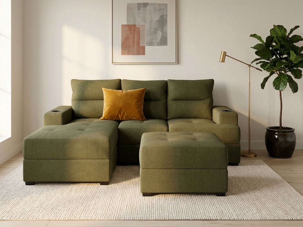 Sala Sammy con ottoman - verde