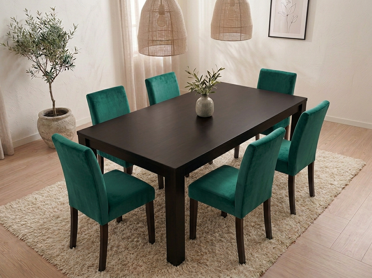 Mesa Londres 6 plazas - Comedor Tammy esmeralda