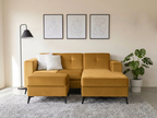 Sofa Monacó con divan - mostaza