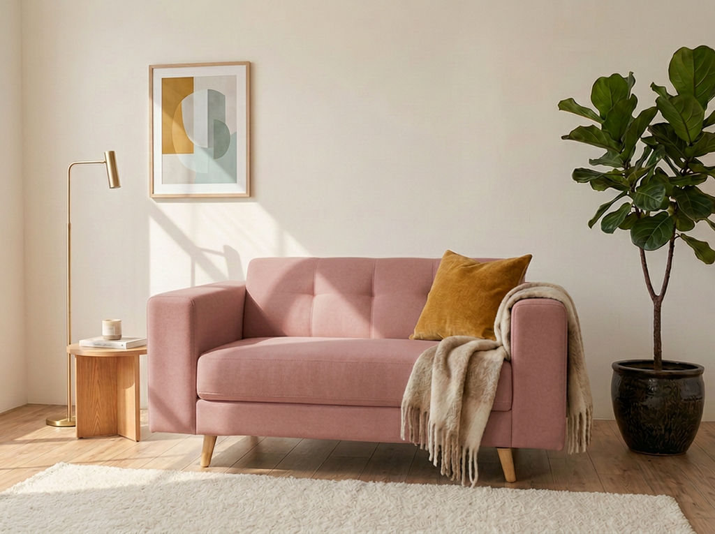 Sofa Monaco 2 plazas - rosa