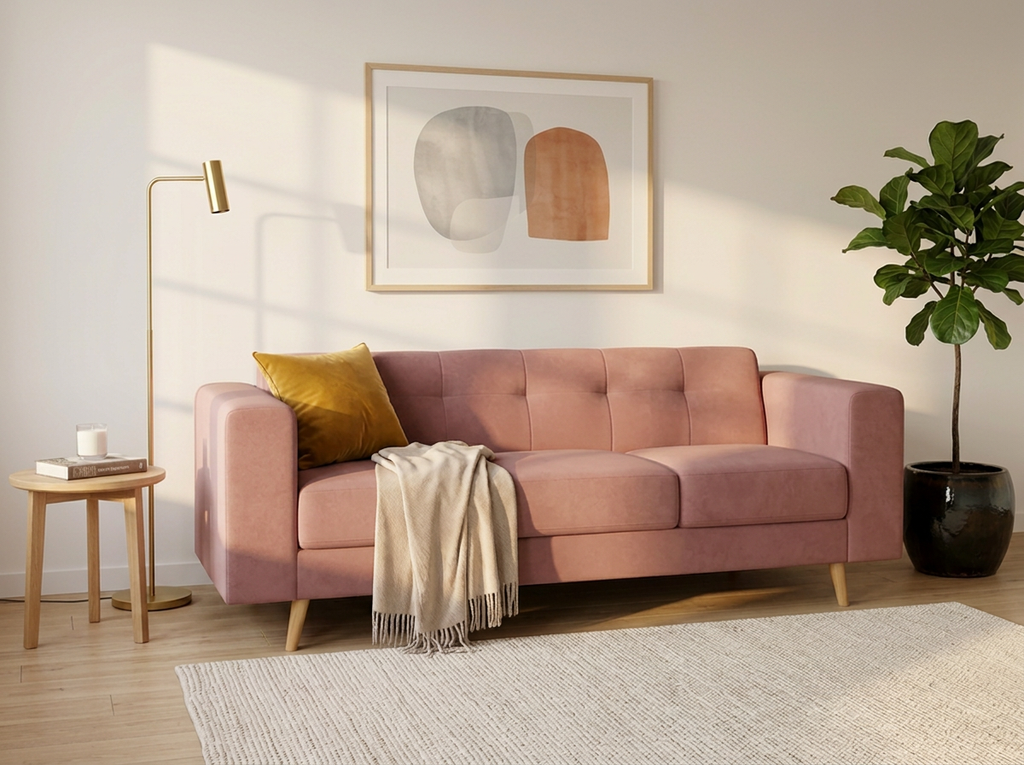 Sofa Monaco 3 plazas - rosa