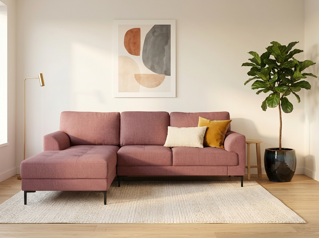 Sofa Luciano Con Divan - rosa