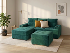 Sala Sammy con ottoman - verde-esmeralda