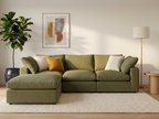 Sofá Nube 3 plazas con ottoman - verde
