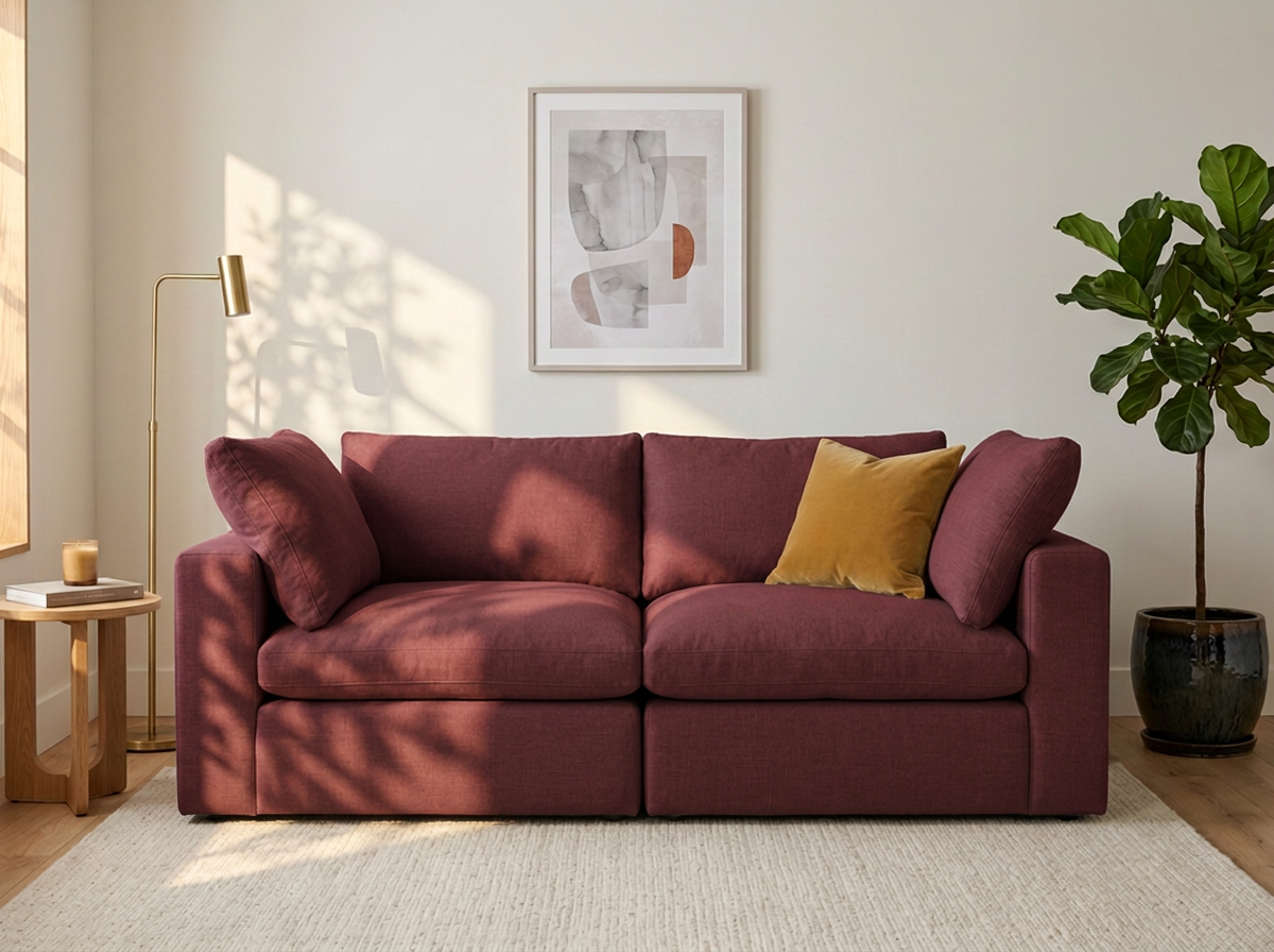 Sofa Nube 2 Plazas - vino