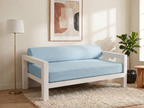 Sofá Cama Charlie 3 plazas - Blanco · celeste