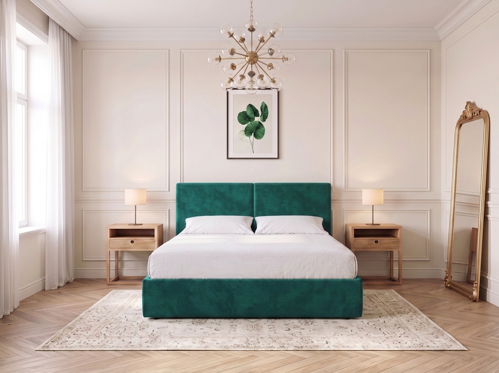 Cama Denara - Verde esmeralda